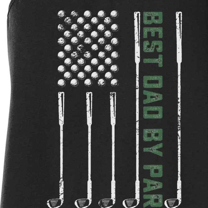 Best Dad By Par Daddy Gifts Golf Lover Golfer Fathers Day Women's Racerback Tank