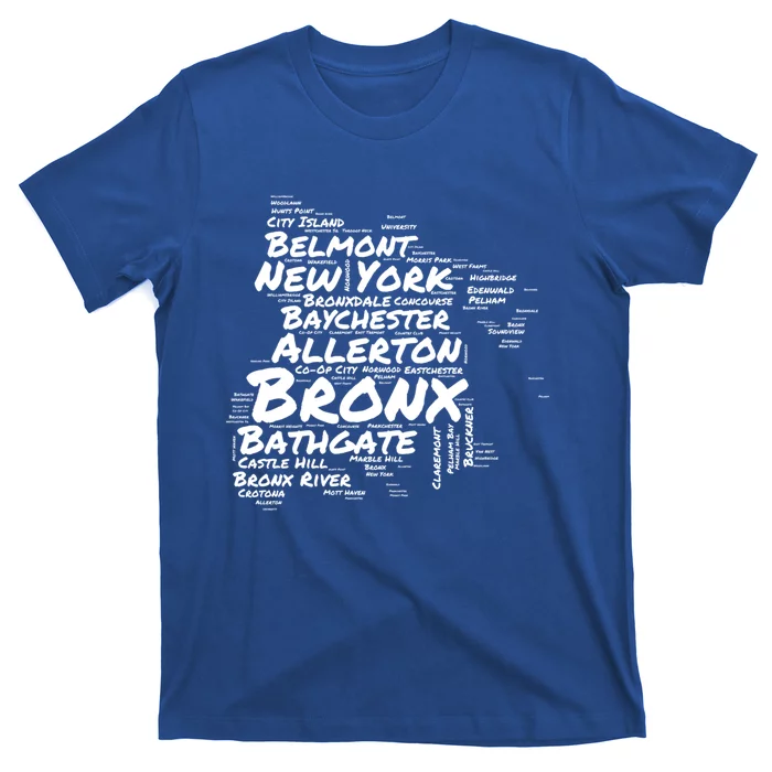 Boogie Down Bronx Neighborhoods Word Cloud Bronx New York Cute Gift T-Shirt