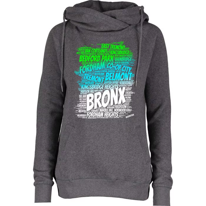 Boogie Down Bronx New York City Pride Map Area Like A Zoo Funny Gift Womens Funnel Neck Pullover Hood