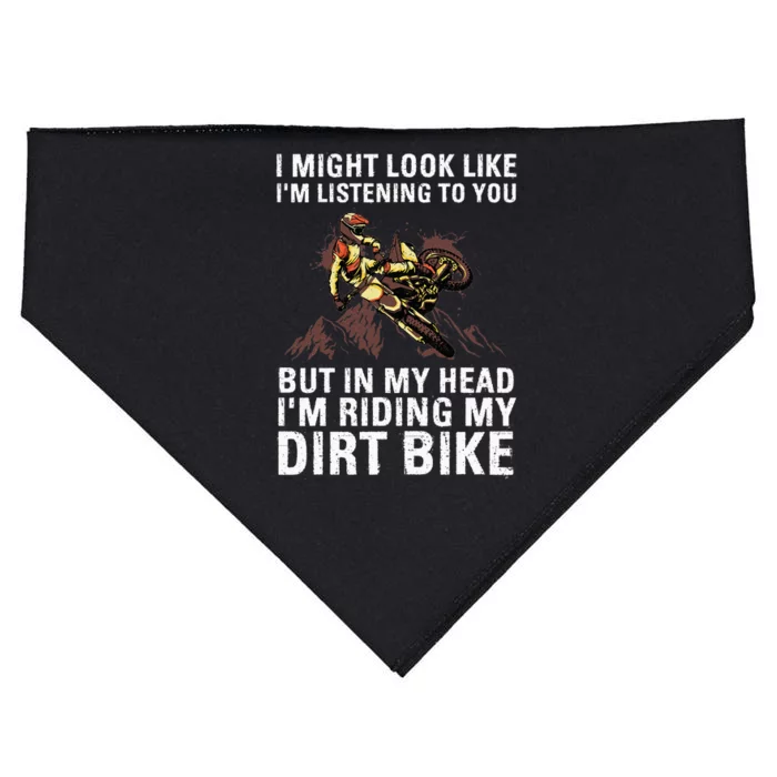 Best Dirt Bike Art For Men Women Motocross Dirt Bike Lover USA-Made Doggie Bandana