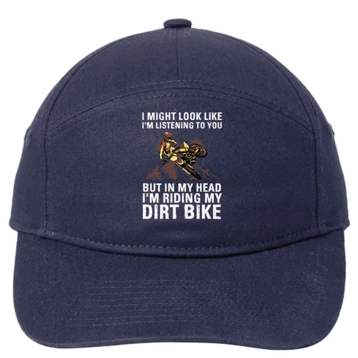 Best Dirt Bike Art For Men Women Motocross Dirt Bike Lover 7-Panel Snapback Hat