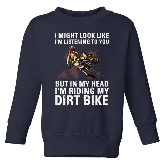 Best Dirt Bike Art For Men Women Motocross Dirt Bike Lover Toddler Sweatshirt