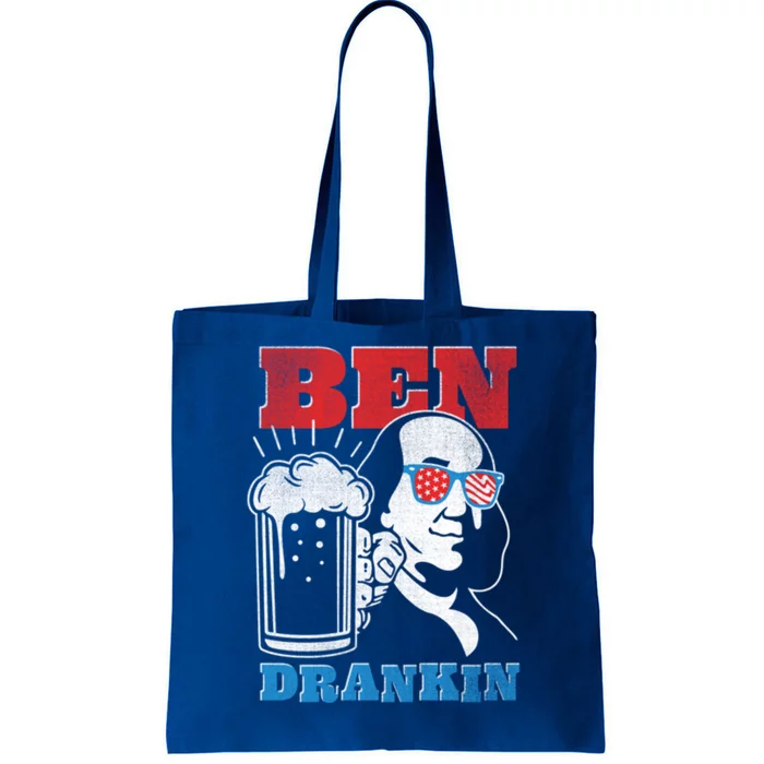 Ben Drankin Beer Mug Ben Franklin Patriotic Cool Gift Tote Bag