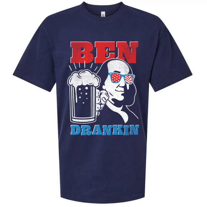 Ben Drankin Beer Mug Ben Franklin Patriotic Cool Gift Sueded Cloud Jersey T-Shirt