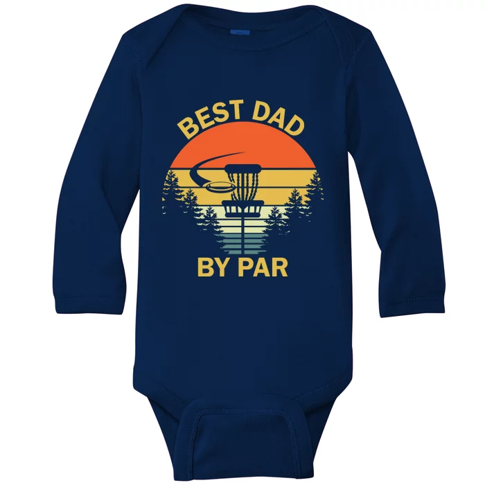 Best Dad By Par Daddy Father's Day Gifts Golf Lover Golfer Baby Long Sleeve Bodysuit