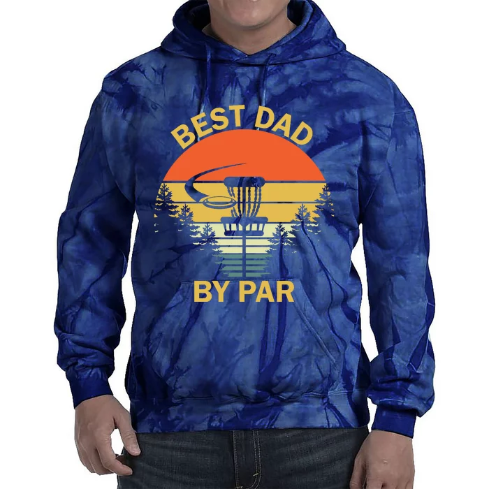 Best Dad By Par Daddy Father's Day Gifts Golf Lover Golfer Tie Dye Hoodie