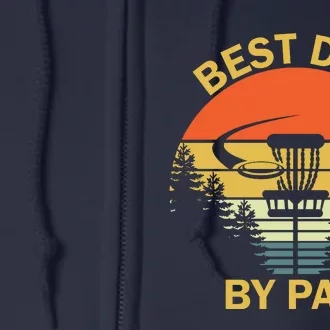 Best Dad By Par Daddy Father's Day Gifts Golf Lover Golfer Full Zip Hoodie