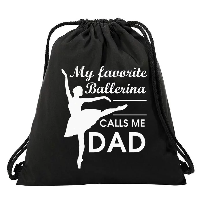 Ballerina Dad Ballet Dancer Father For Men JT Drawstring Bag