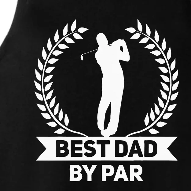 Best Dad By Par Golf Fathers Day Golfing Ladies Tri-Blend Wicking Tank