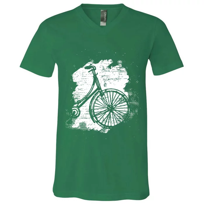 Bike Drawing Bicycle V-Neck T-Shirt