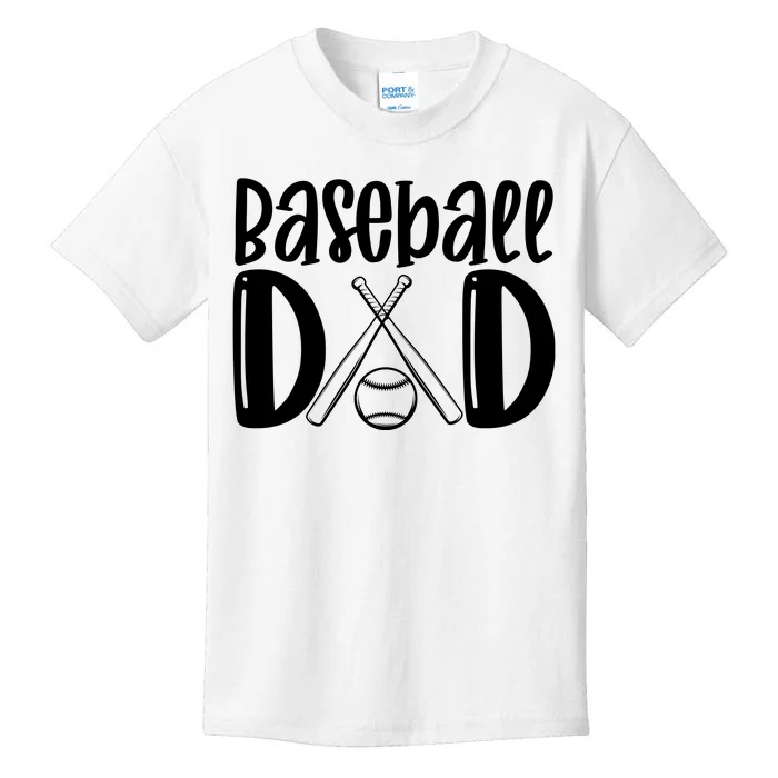 Baseball Dad Baseball Gift For Dad Kids T-Shirt