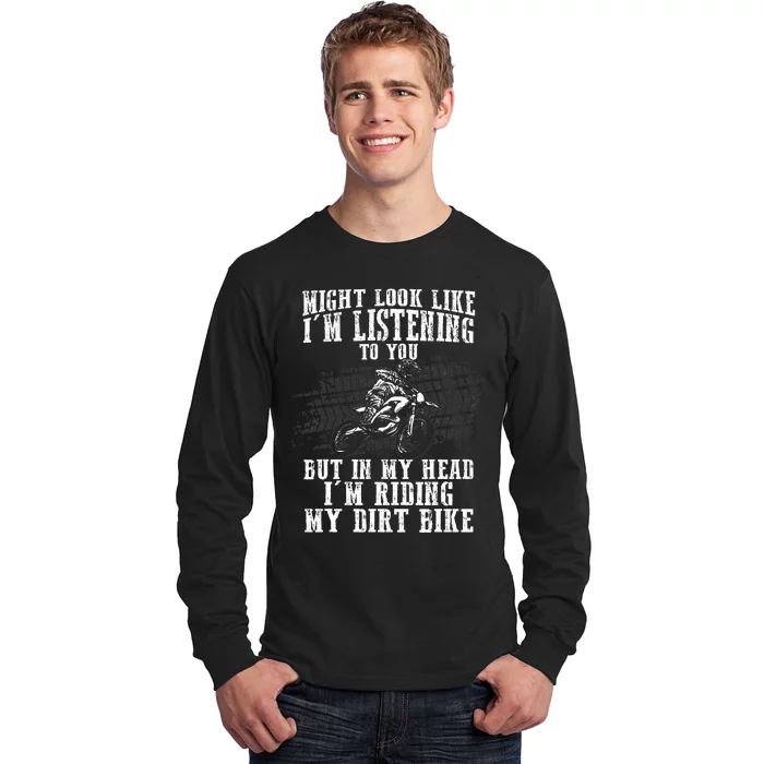 Best Dirt Bike Art Dirtbike Motorcycle Riding Long Sleeve Shirt