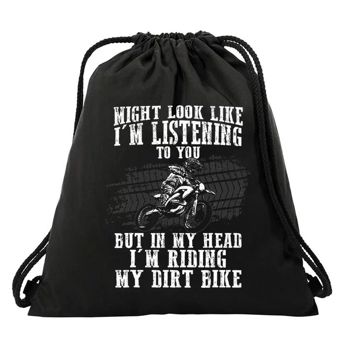 Best Dirt Bike Art Dirtbike Motorcycle Riding Drawstring Bag