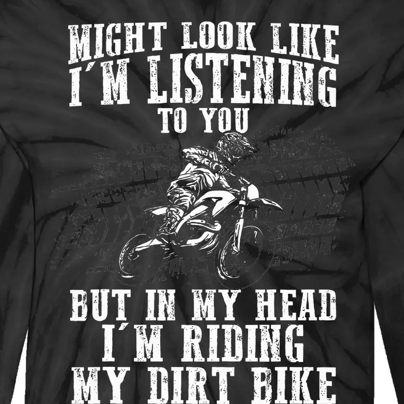 Best Dirt Bike Art Dirtbike Motorcycle Riding Tie-Dye Long Sleeve Shirt