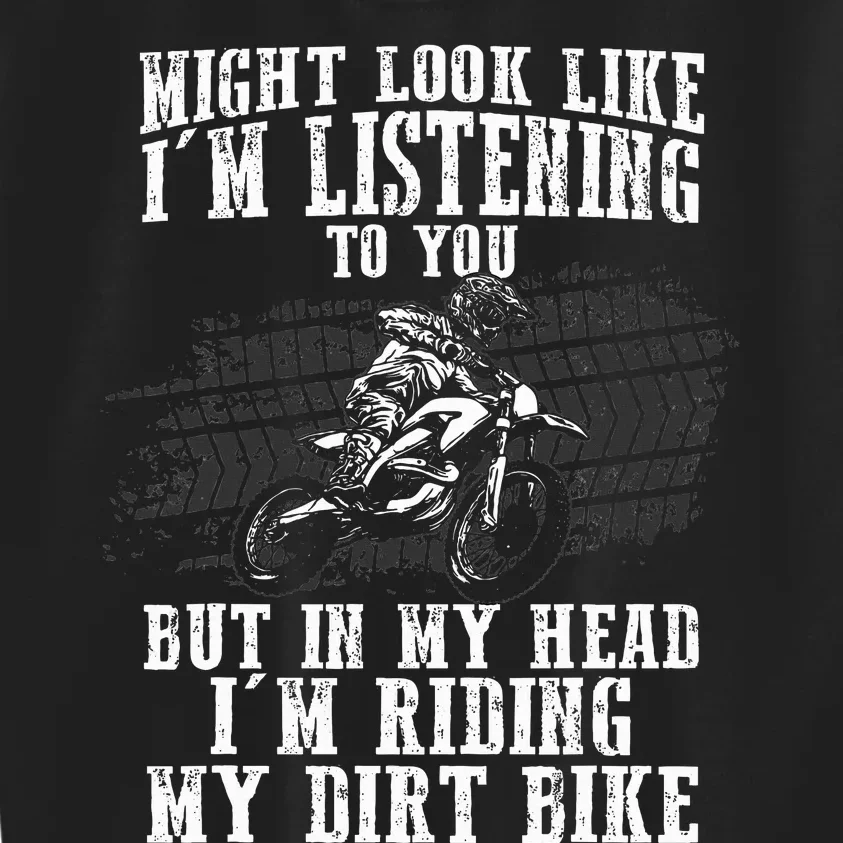 Best Dirt Bike Art Dirtbike Motorcycle Riding Kids Sweatshirt