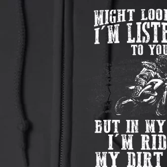 Best Dirt Bike Art Dirtbike Motorcycle Riding Full Zip Hoodie