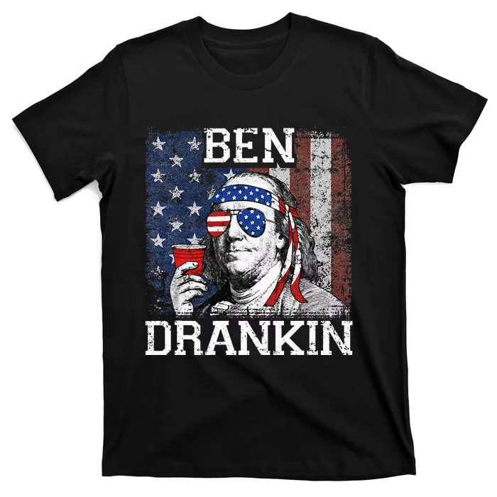 Ben Drankin Beer 4th of July Funny Patriotic USA T-Shirt