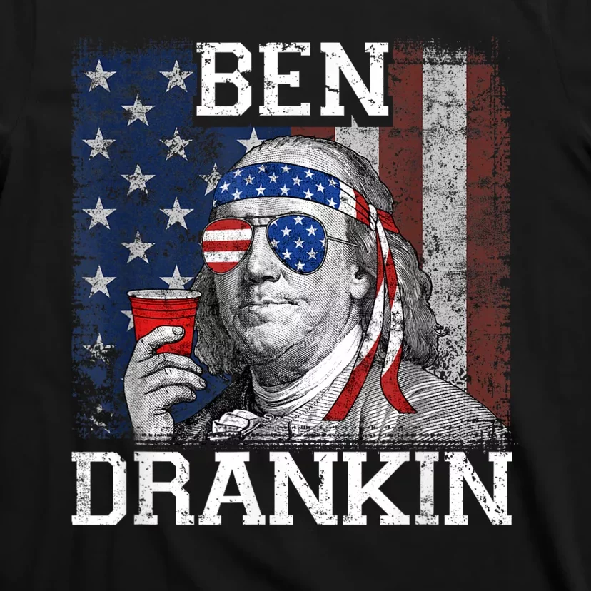 Ben Drankin Beer 4th Of July Funny Patriotic USA T-Shirt