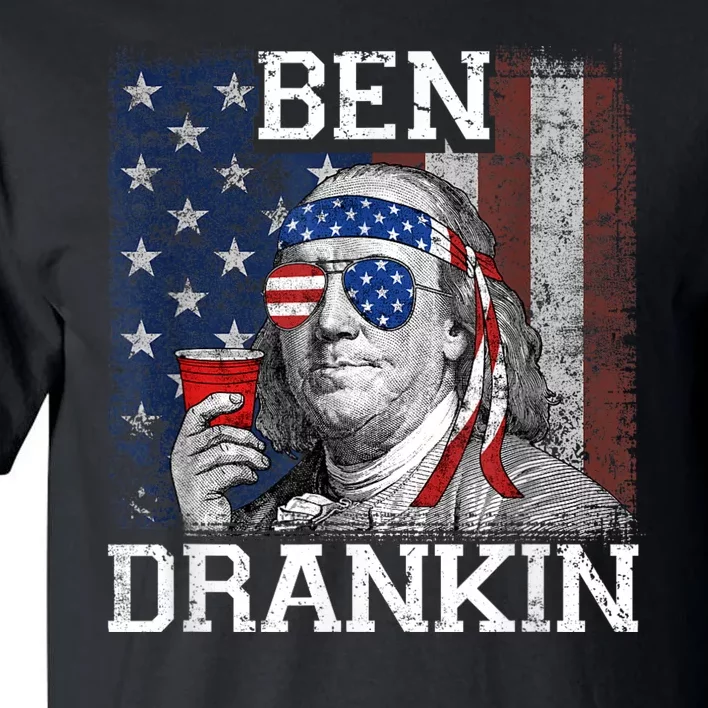 Ben Drankin Beer 4th Of July Funny Patriotic USA Tall T-Shirt