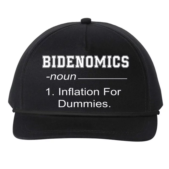 Bidenomics Definition Biden Economic Funny Anti Biden Snapback Five-Panel Rope Hat