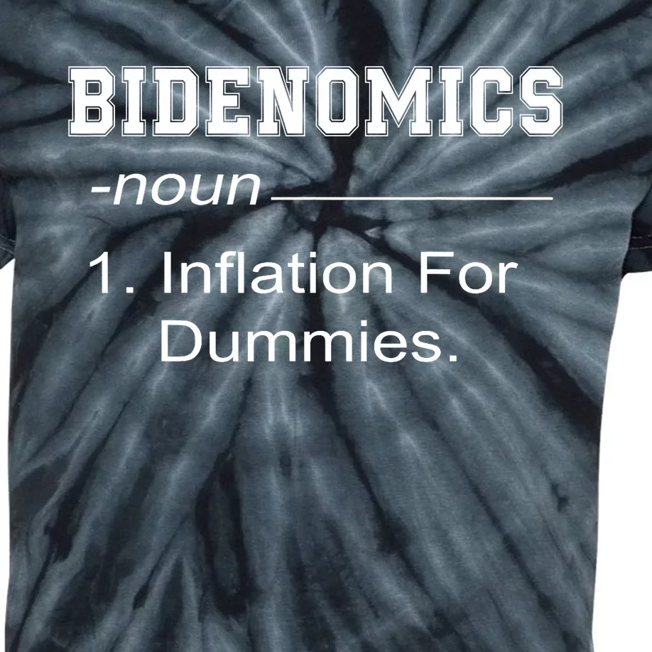 Bidenomics Definition Biden Economic Funny Anti Biden Kids Tie-Dye T-Shirt