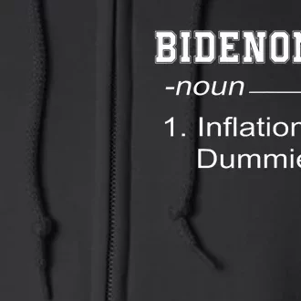 Bidenomics Definition Biden Economic Funny Anti Biden Full Zip Hoodie