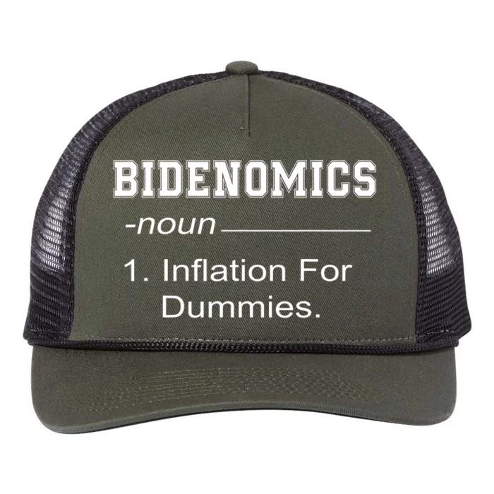 Bidenomics Definition Biden Economic Funny Anti Biden Retro Rope Trucker Hat Cap