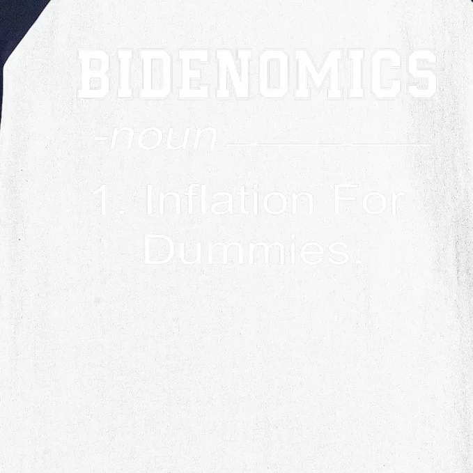 Bidenomics Definition Biden Economic Funny Anti Biden Baseball Sleeve Shirt