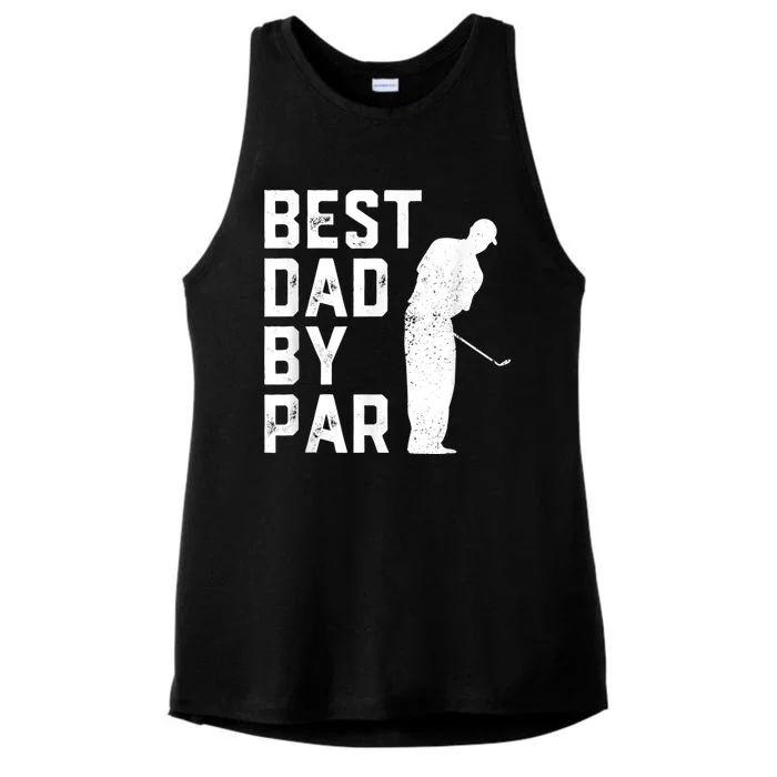 Best Dad By Par Ladies Tri-Blend Wicking Tank