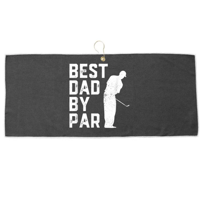 Best Dad By Par Large Microfiber Waffle Golf Towel