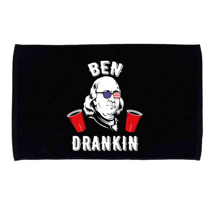 Ben Drankin Benjamin Franklin Sunglasses 4th Of July Gift Microfiber Hand Towel