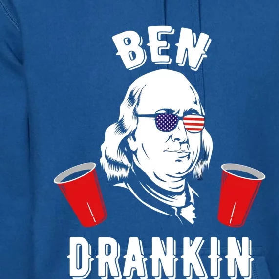 Ben Drankin Benjamin Franklin Sunglasses 4th Of July Gift Premium Hoodie