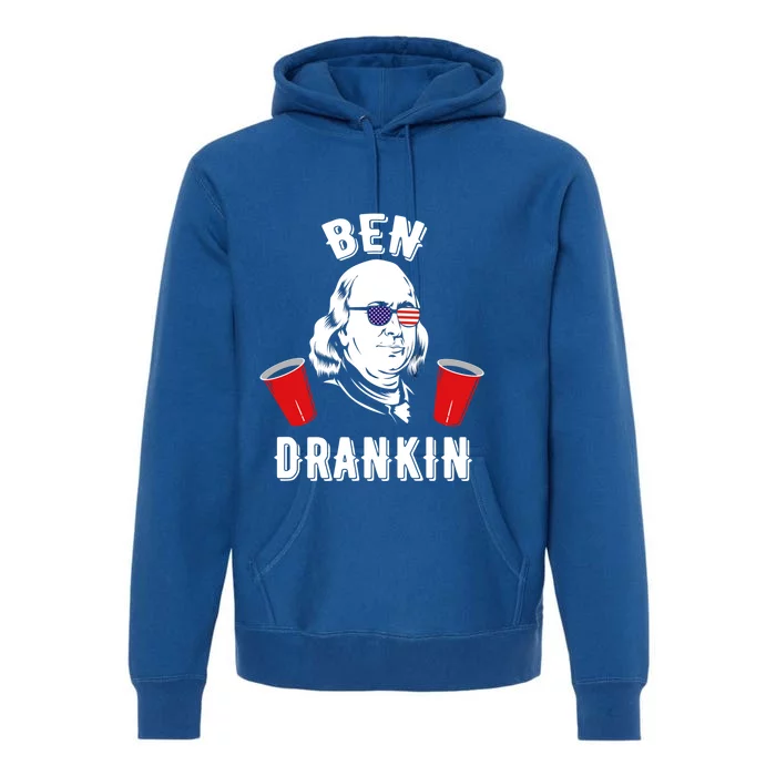 Ben Drankin Benjamin Franklin Sunglasses 4th Of July Gift Premium Hoodie