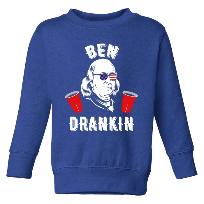 Ben Drankin Benjamin Franklin Sunglasses 4th Of July Gift Toddler Sweatshirt