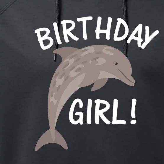 Birthday Dolphin Performance Fleece Hoodie