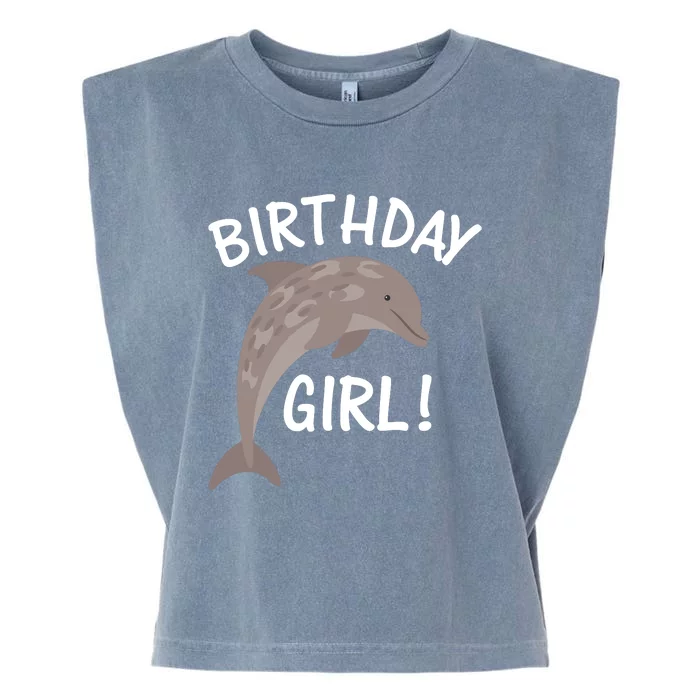 Birthday Dolphin Garment-Dyed Women's Muscle Tee