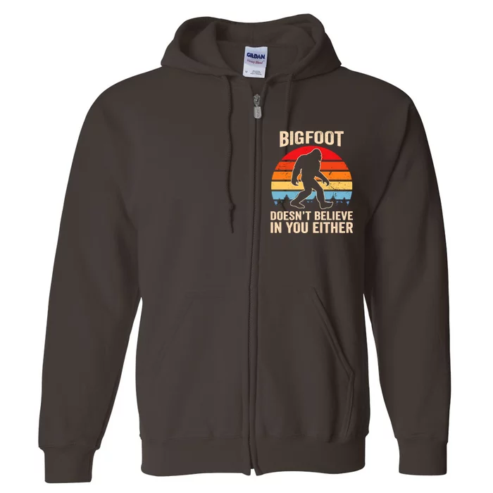 Bigfoot Doesnt Believe In You Either Bigfoot Doesn't Plus Size Full Zip Hoodie