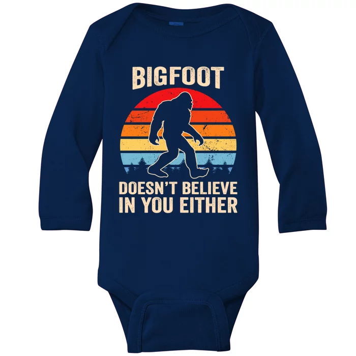 Bigfoot Doesnt Believe In You Either Bigfoot Doesn't Plus Size Baby Long Sleeve Bodysuit