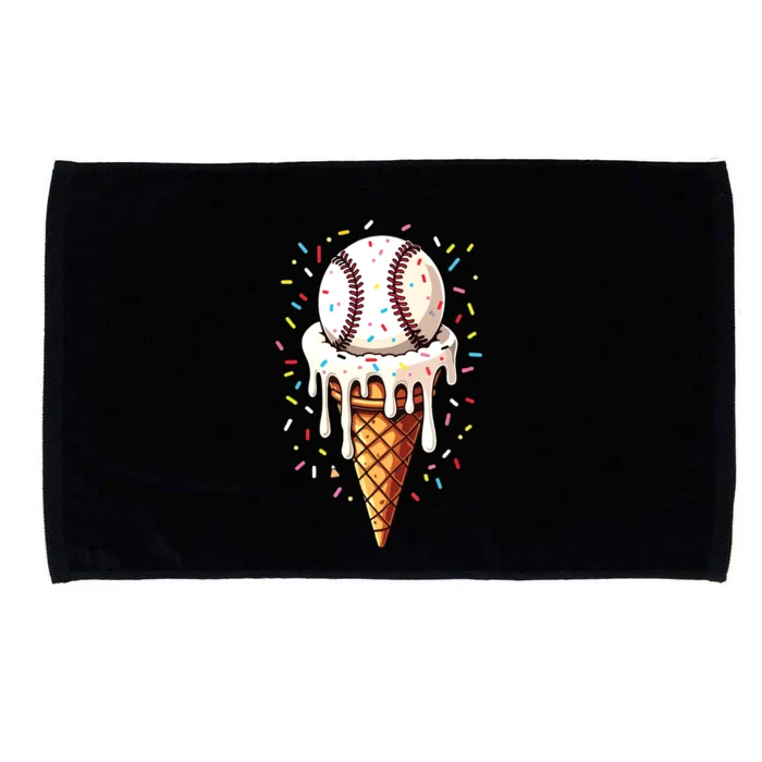 Baseball Drip Boy Ice Cream Cone Drip Baseball Microfiber Hand Towel