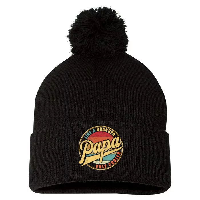 Baseball Dad Pom Pom 12in Knit Beanie