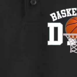 Basketball Dad Dry Zone Grid Performance Polo