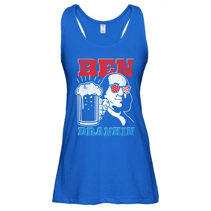 Ben Drankin Beer Mug Ben Franklin Patriotic Gift Ladies Essential Flowy Tank