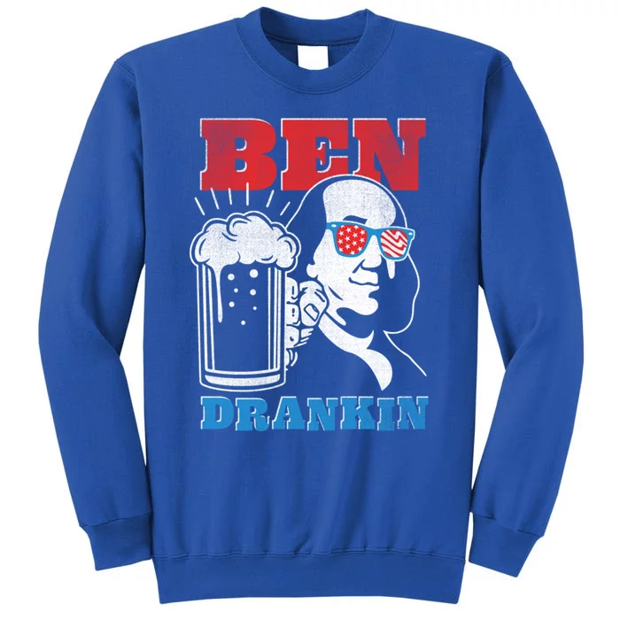 Ben Drankin Beer Mug Ben Franklin Patriotic Gift Tall Sweatshirt