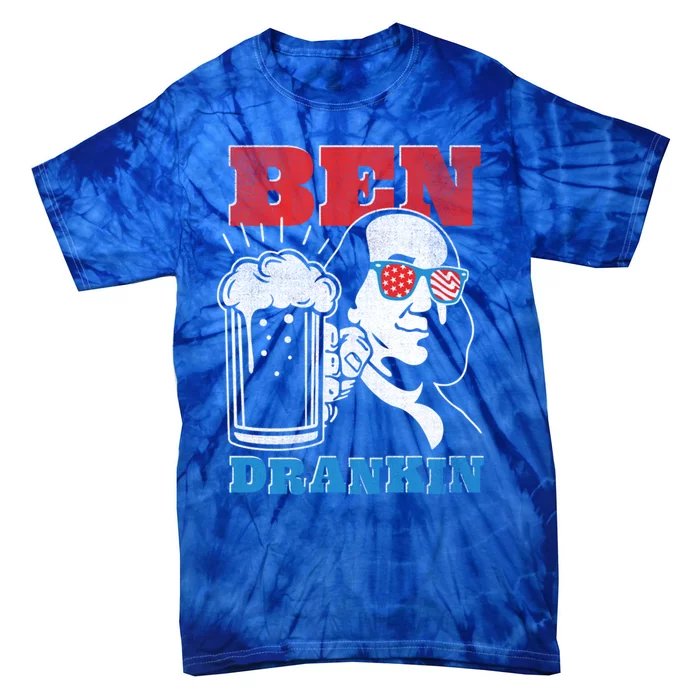 Ben Drankin Beer Mug Ben Franklin Patriotic Gift Tie-Dye T-Shirt