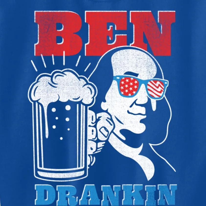 Ben Drankin Beer Mug Ben Franklin Patriotic Gift Kids Sweatshirt