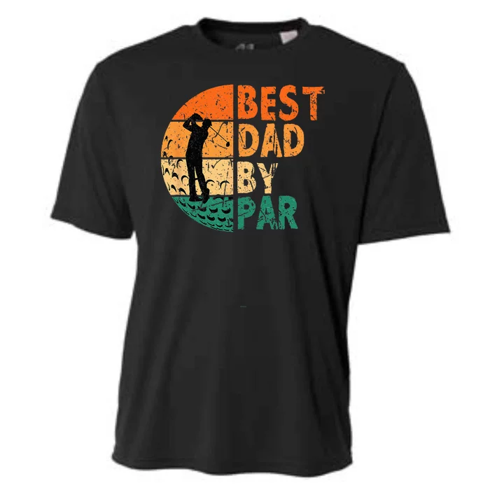 Best Dad By Par Golf Father's Day Golfing Funny Cooling Performance Crew T-Shirt