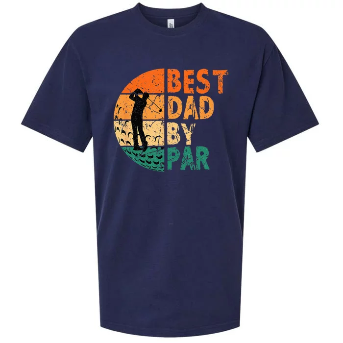 Best Dad By Par Golf Father's Day Golfing Funny Sueded Cloud Jersey T-Shirt