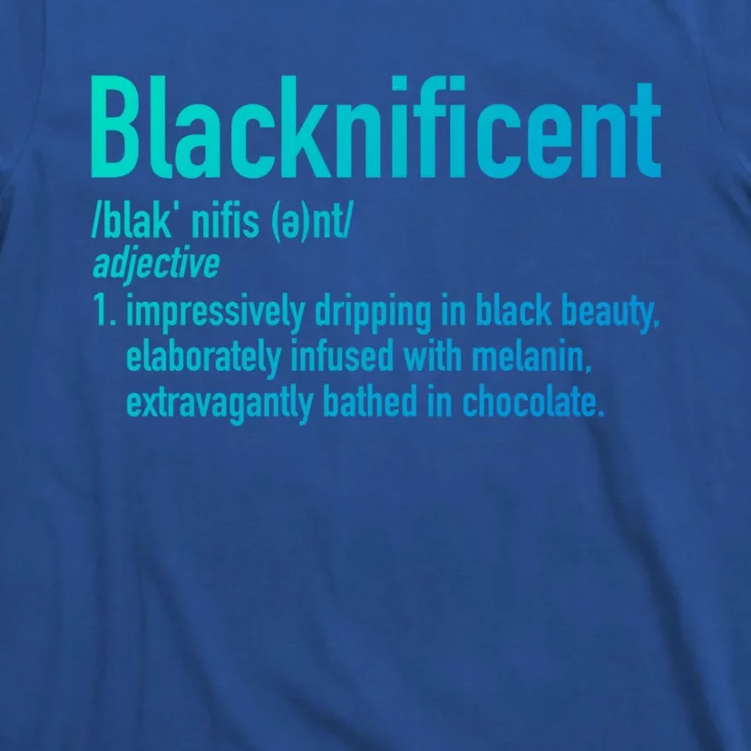 Blacknificent Definition Black History Black Pride Cool Gift T-Shirt