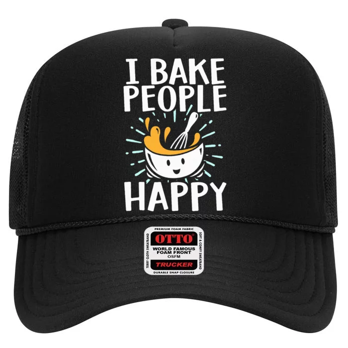 Baking Design Baking Bake Pastry Chef Baker High Crown Mesh Trucker Hat