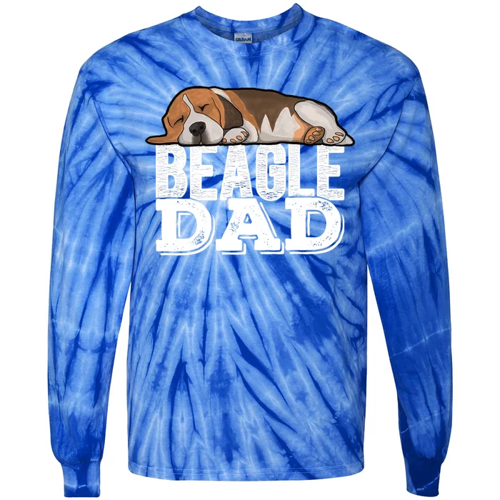 Beagle Dad Beagle Dog Lover Gift Tie-Dye Long Sleeve Shirt